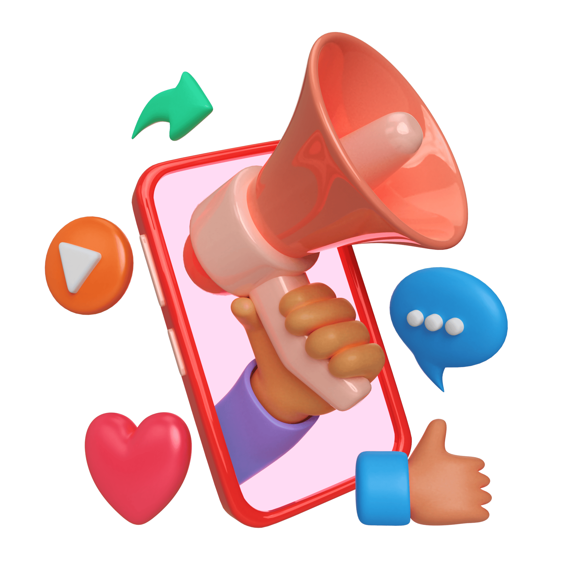 social-media-marketing-3d-render-png